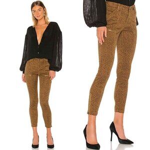 NWT JOIE Size 24 Park Skinny Animal Print Utility Pants Lacquer/Brown MSRP $248